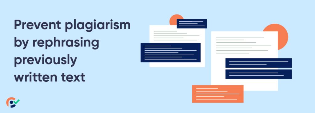 Prevent plagiarism by rephrasing text